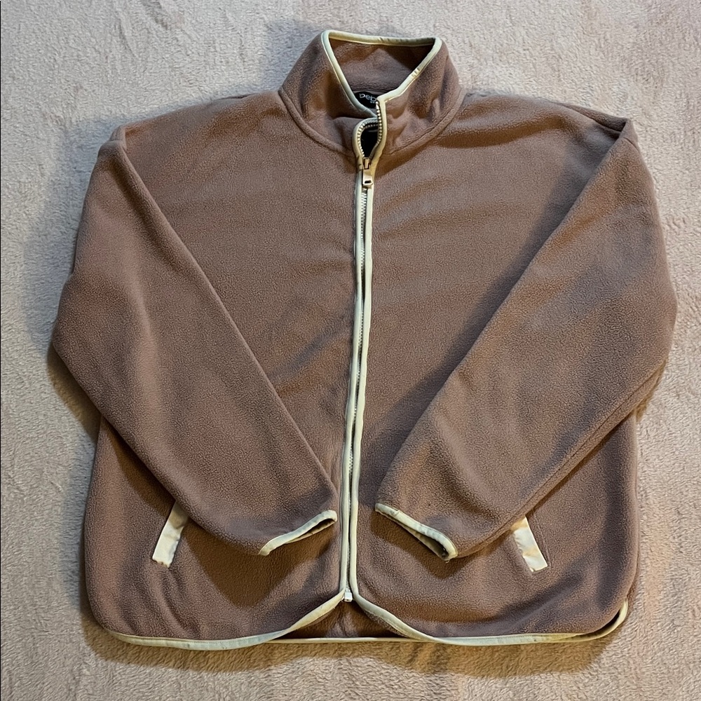 Bebe Sport Tan Fleece Jacket